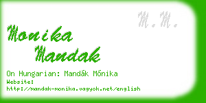 monika mandak business card